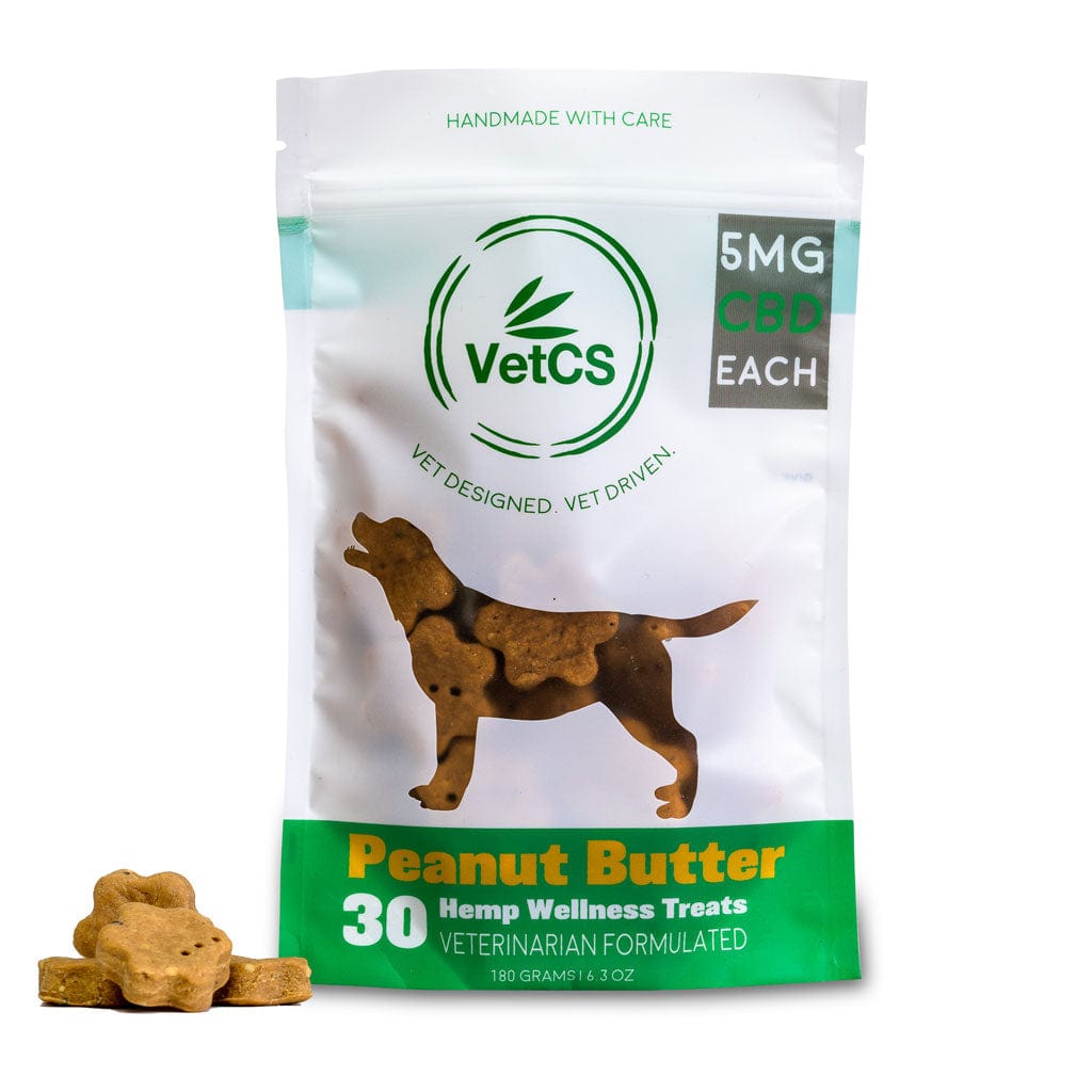 VetCS 5mg Peanut Butter CBD Dog Treats 30 Count