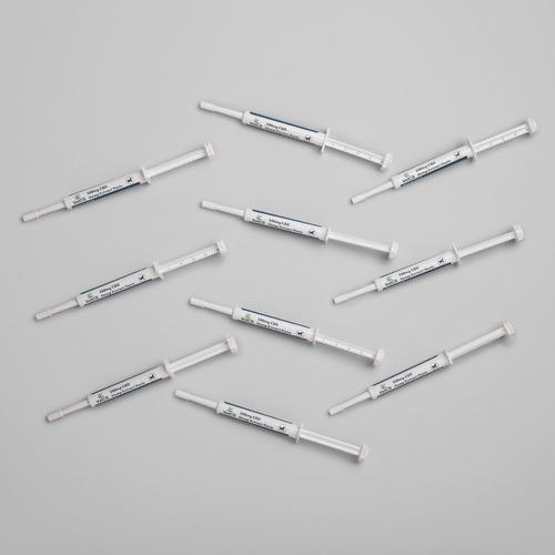 10 VetCS horse pastes with light gray background