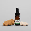 VetCS CBD Dog sample pack with wellness treats, sample tincture, and joint chewables with light gray background