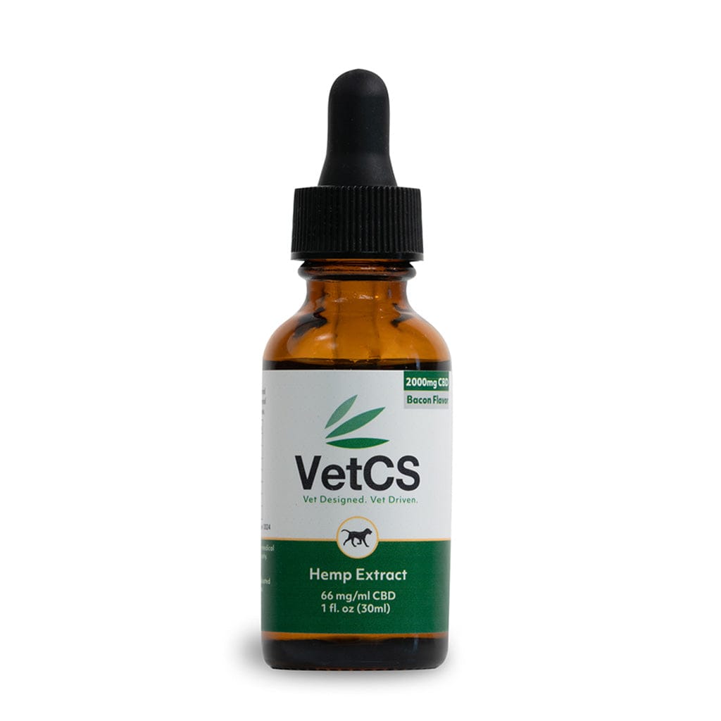 VetCS 2000mg CBD oil for dogs 66/mg CBD bacon flavored
