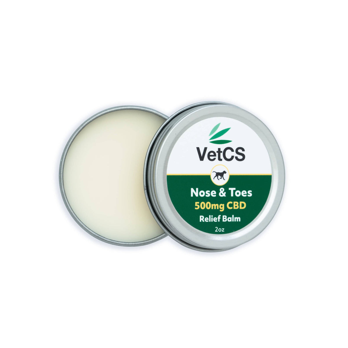 VetCS 2oz CBD Nose and Toes Palm for Dogs open
