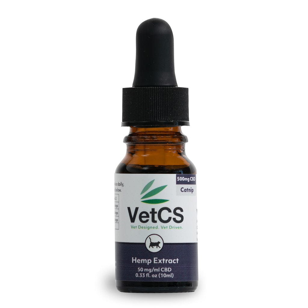 VetCS 500mg CBD for cats .33 fl. oz with catnip and silvervine