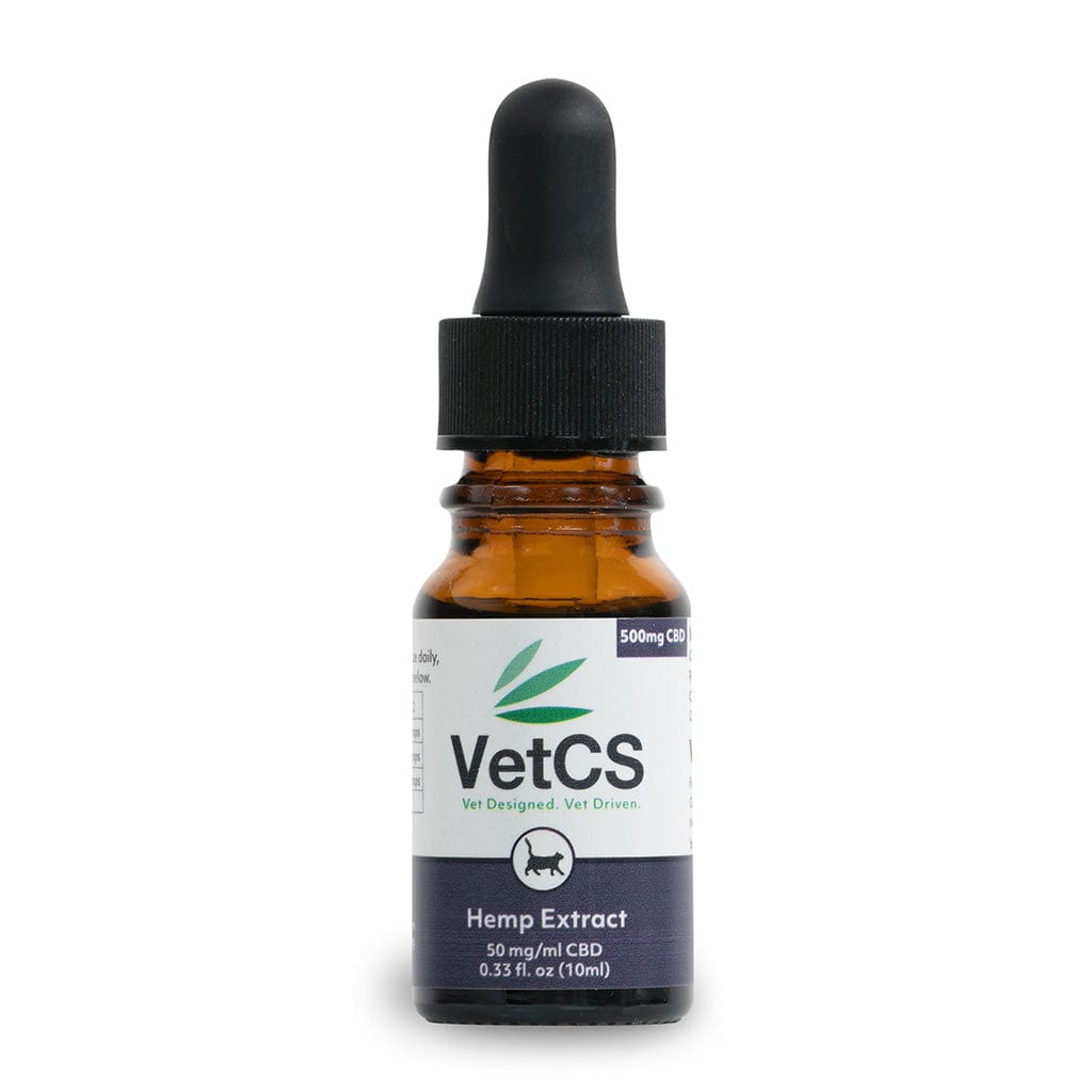 VetCS 500mg CBD oil for cats 50mg/ml CBD 0.33 fl oz (10ml)