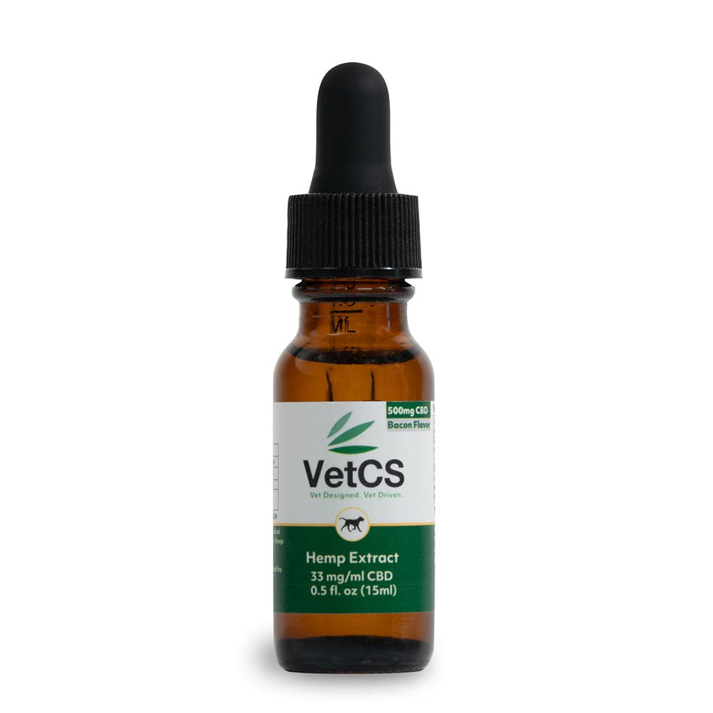 VetCS 500mg CBD For Small Breed Dogs 15ml Bacon Flavor