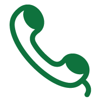 Green phone icon on a green background
