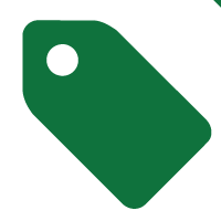 Price tag green icon