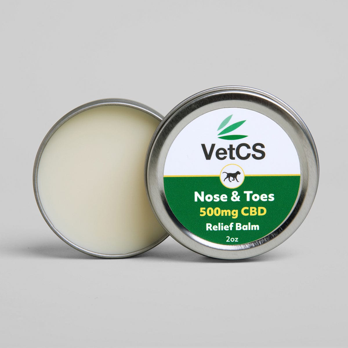 VetCS Nose & Toes CBD relief balm for dogs – 500mg CBD in 2oz tin container