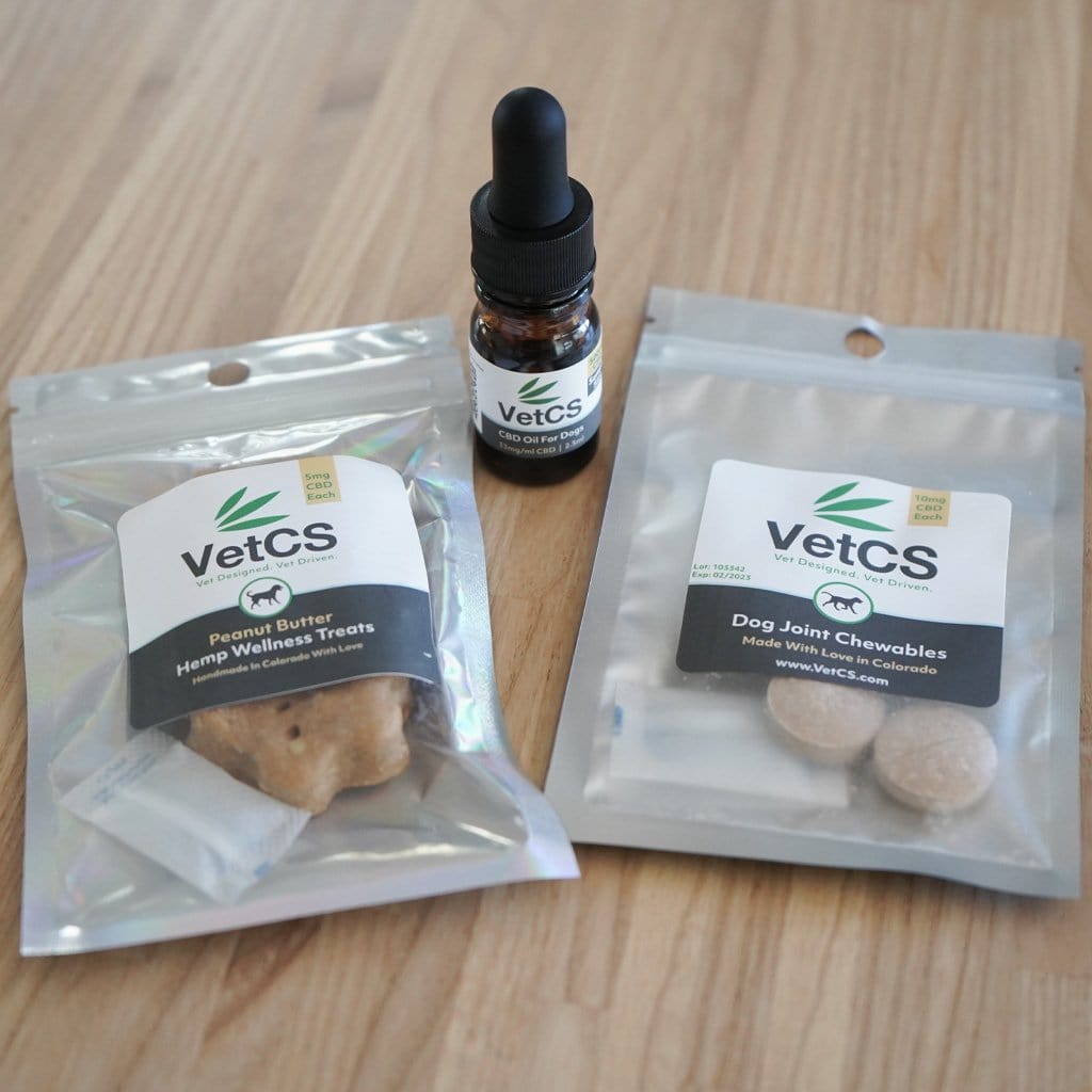 VetCS CBD for dog sample pack contents. 